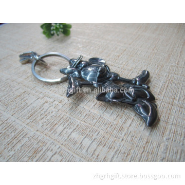 Best Selling cheap metal bus shape handicraf square black keychain